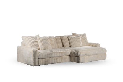 Hoekbank Ostrava | Beige Vito | Longchair L+R