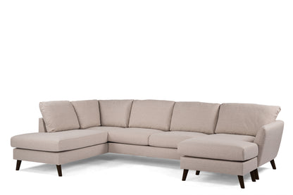 Hoekbank Emma | Poot Zwart | Beige Inari