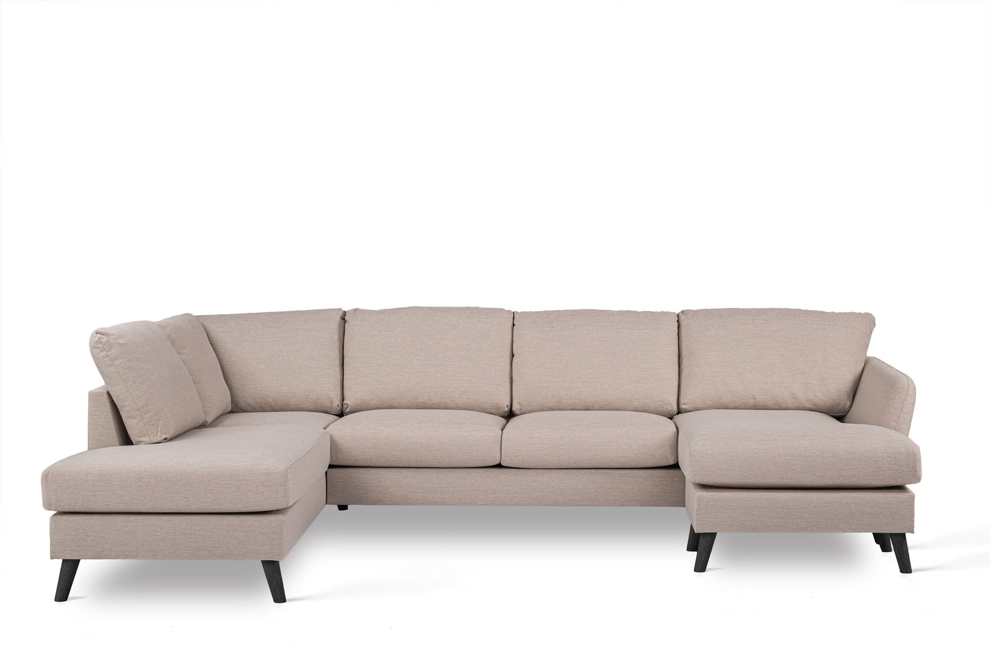 Hoekbank Emma | Poot Zwart | Beige Inari