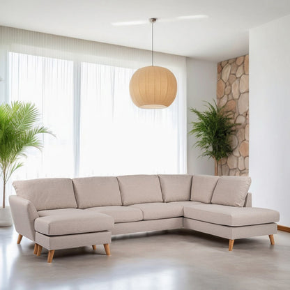 Hoekbank Grace | Poot Eiken | Beige Inari