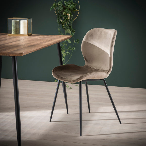 Eetkamerstoel Brandon | Velours Champagne