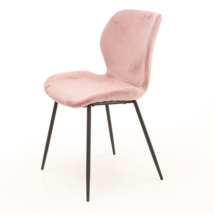 Eetkamerstoel Brandon | Velours Roze | Magazijn leegverkoop