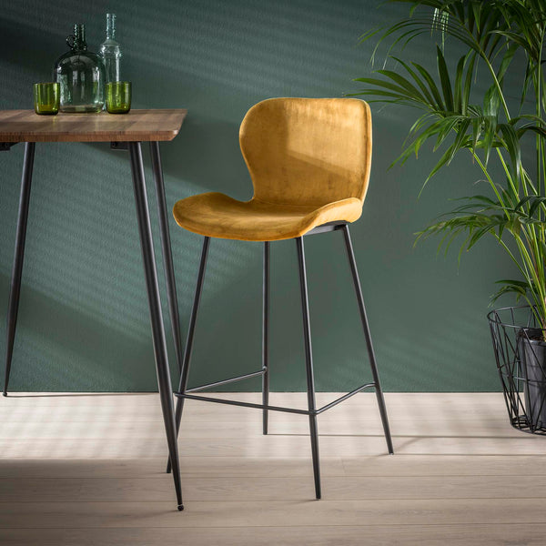 Barstoel Brandon | Velours Goud