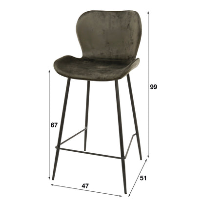 Barstoel Brandon | Velours Roze | Magazijn leegverkoop