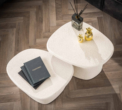 Salontafel Set Lamar | Klein | Wit Marmer