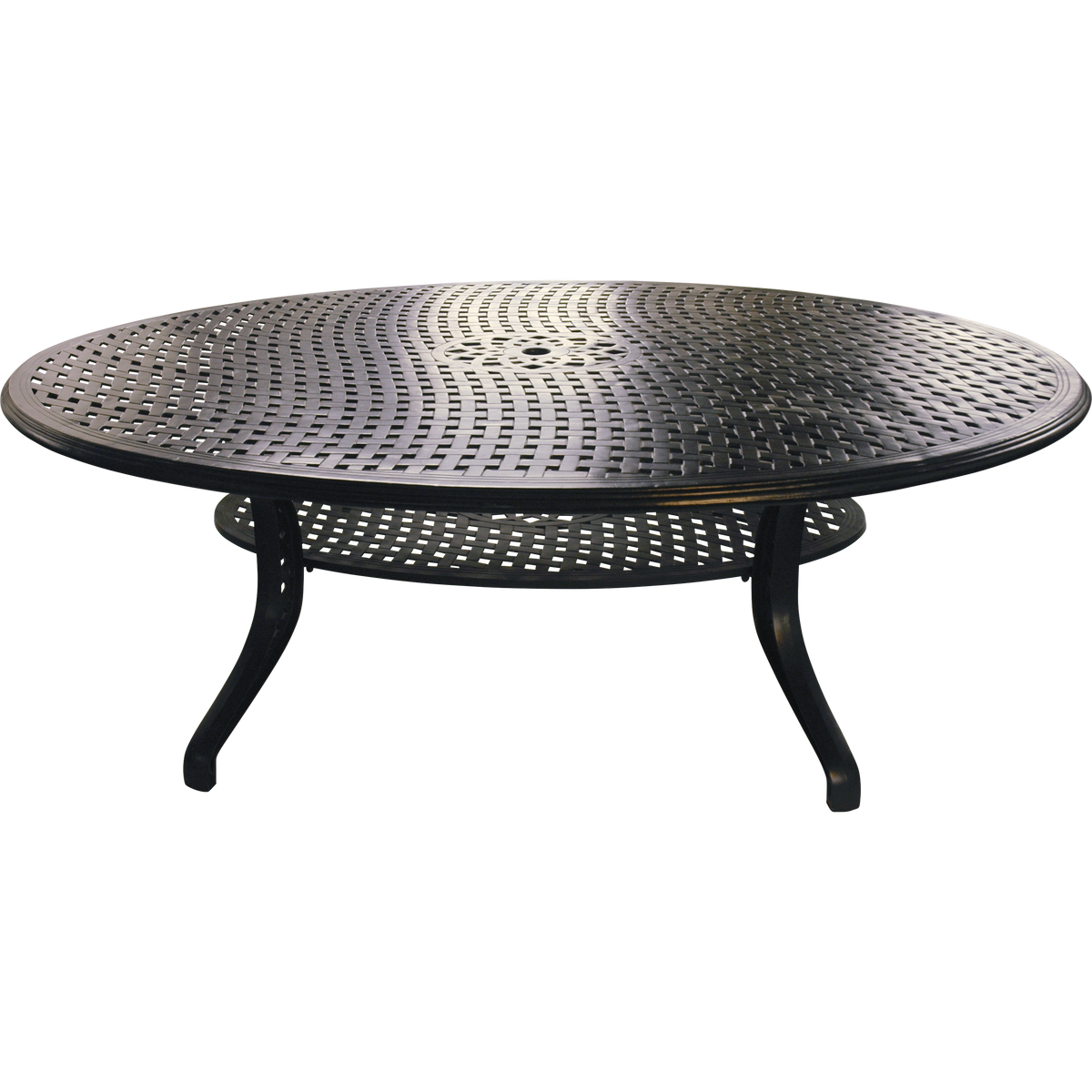 Tuintafel Trafalgar ovaal, vooraanzicht op witte achtergrond
