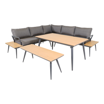 Hoekbank Dining Arezzo | Naturel Teaklook