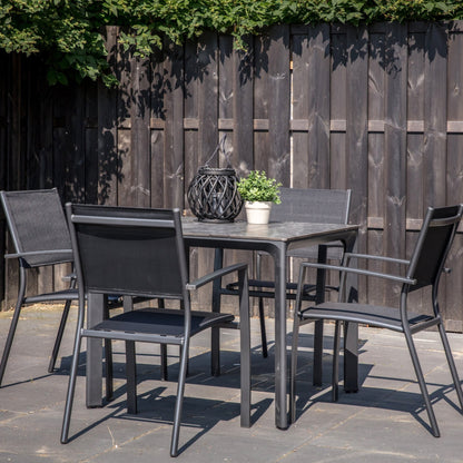 Stapelbare Tuinstoel Prego | Zwart