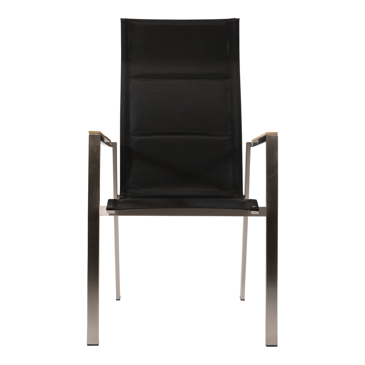 Stapelbare Tuinstoel Marmaris | Zwart Hoge Rug RVS