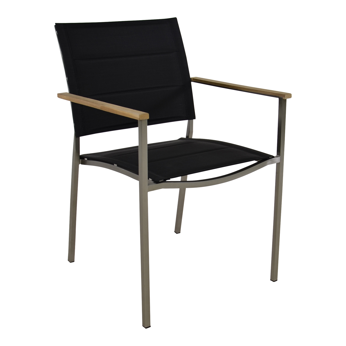 Stapelbare Tuinstoel Marmaris | Zwart Lage Rug RVS