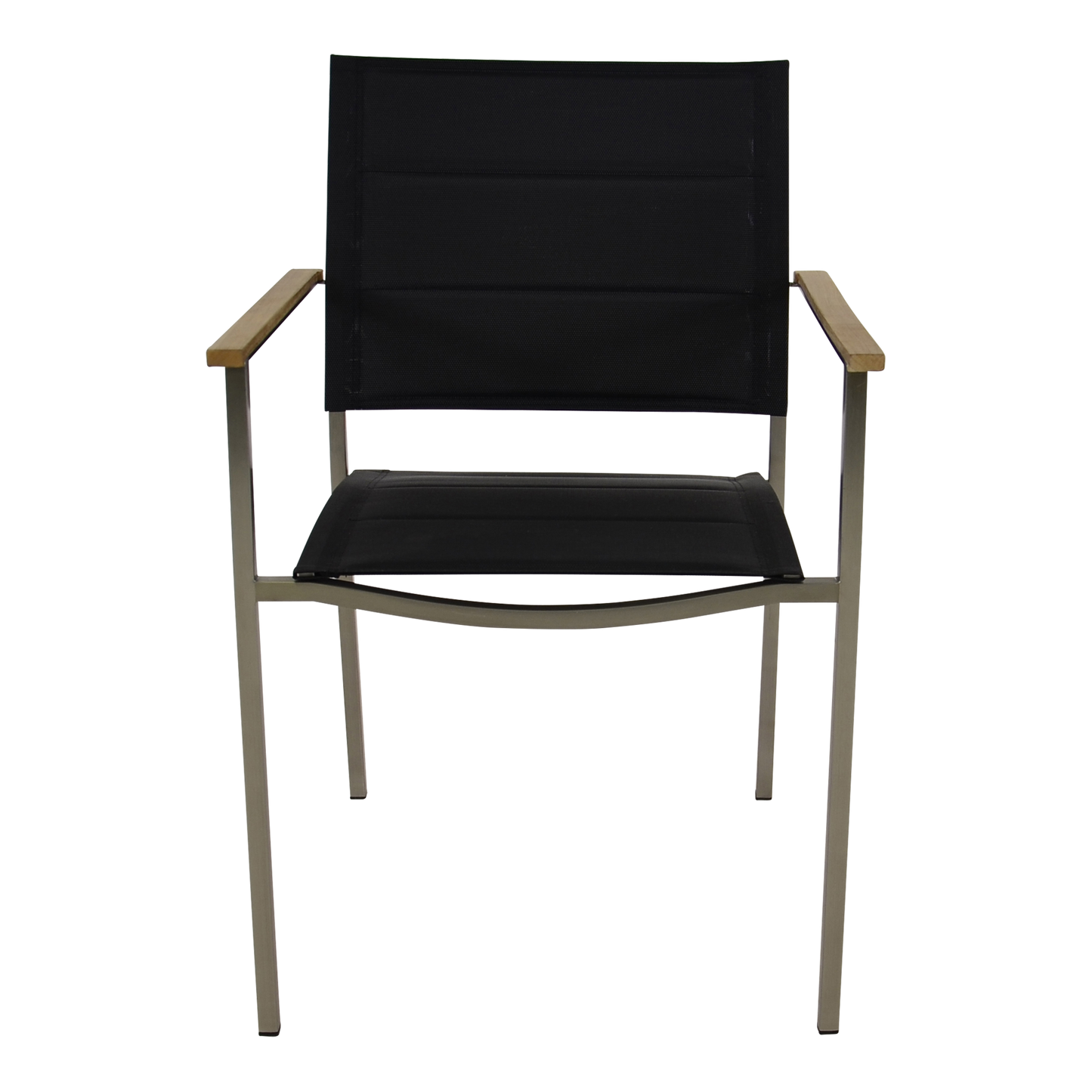 Stapelbare Tuinstoel Marmaris | Zwart Lage Rug RVS