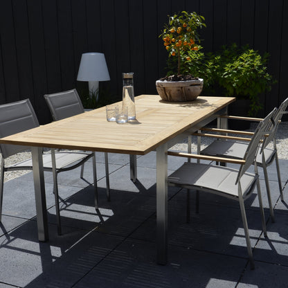 Stapelbare Tuinstoel Marmaris | Taupe Lage Rug RVS