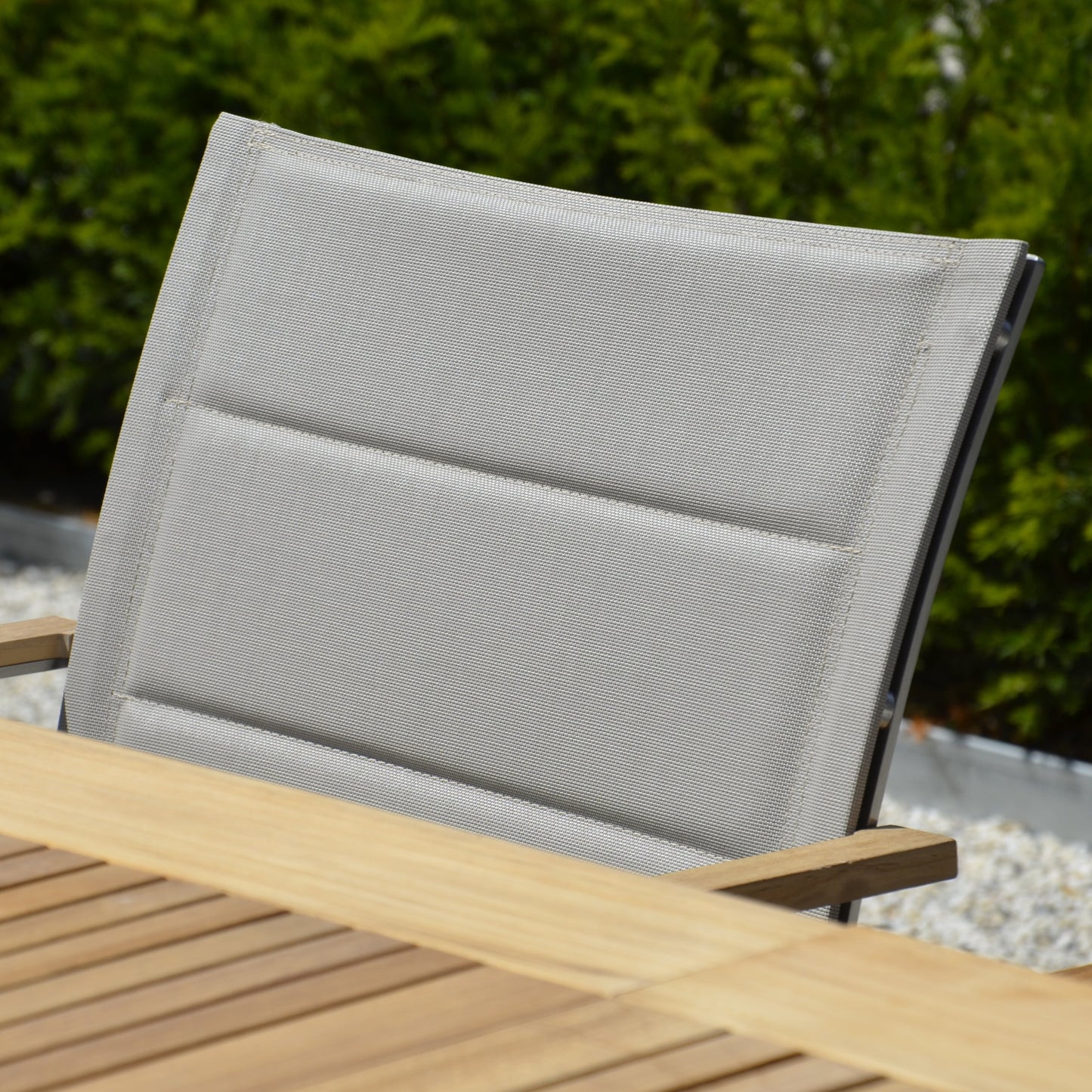 Stapelbare Tuinstoel Marmaris | Taupe Lage Rug RVS