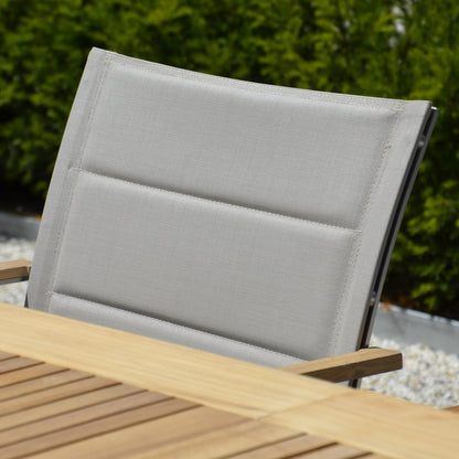 Stapelbare Tuinstoel Marmaris | Taupe Lage Rug RVS