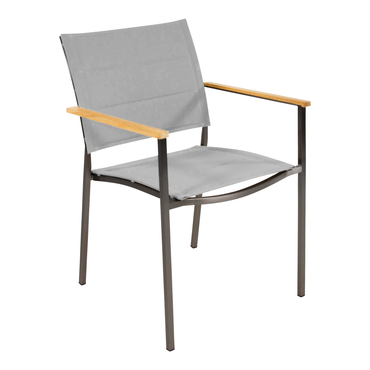 Stapelbare Tuinstoel Marmaris | Taupe Lage Rug RVS