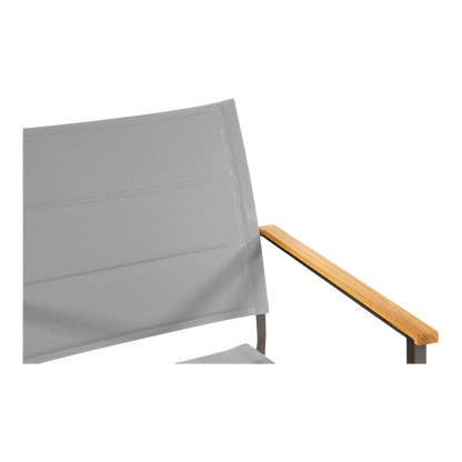 Stapelbare Tuinstoel Marmaris | Taupe Lage Rug RVS