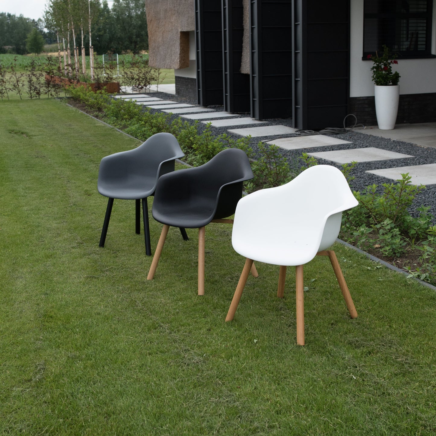 Tuinstoel Montreux | Houten Poten | Zwart