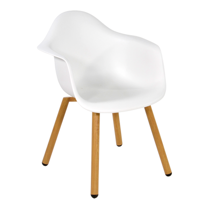 Tuinstoel Montreux | Houten poten | Wit