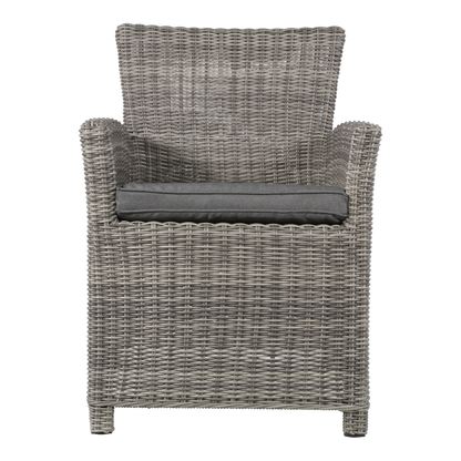 Tuinstoel Tropez | Grijs Wicker