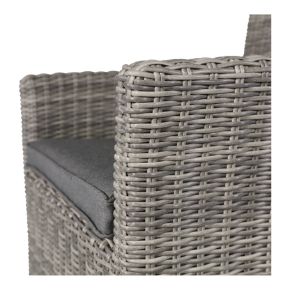 Tuinstoel Tropez | Grijs Wicker