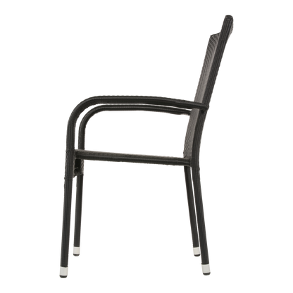 Stapelbare Tuinstoel Corona | Zwart