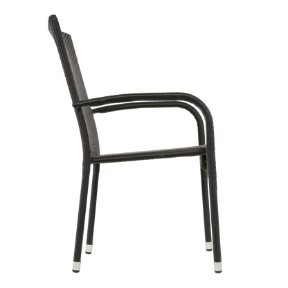 Stapelbare Tuinstoel Corona | Zwart