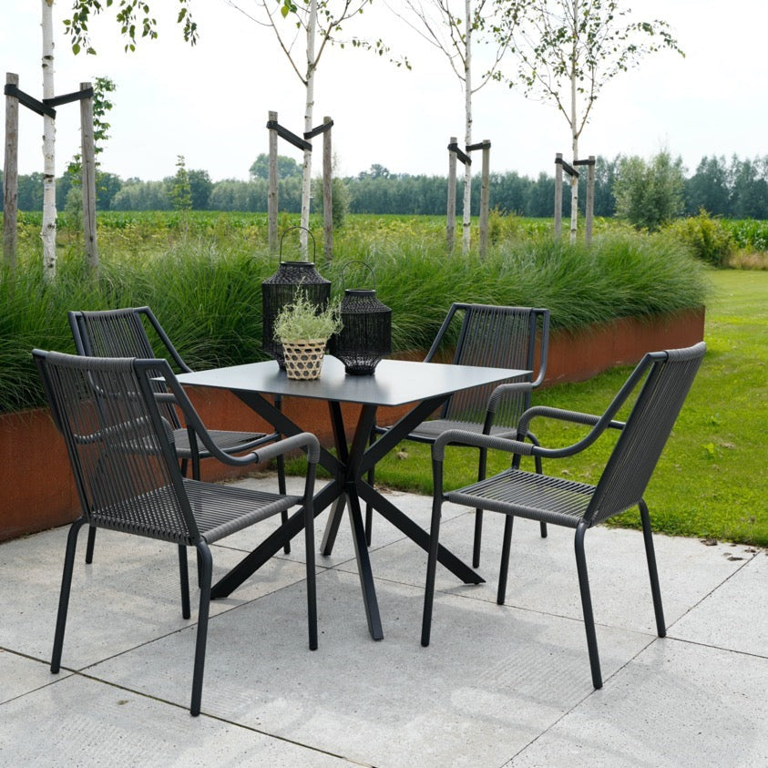 Stapelbare Tuinstoel Shelo | Grijs