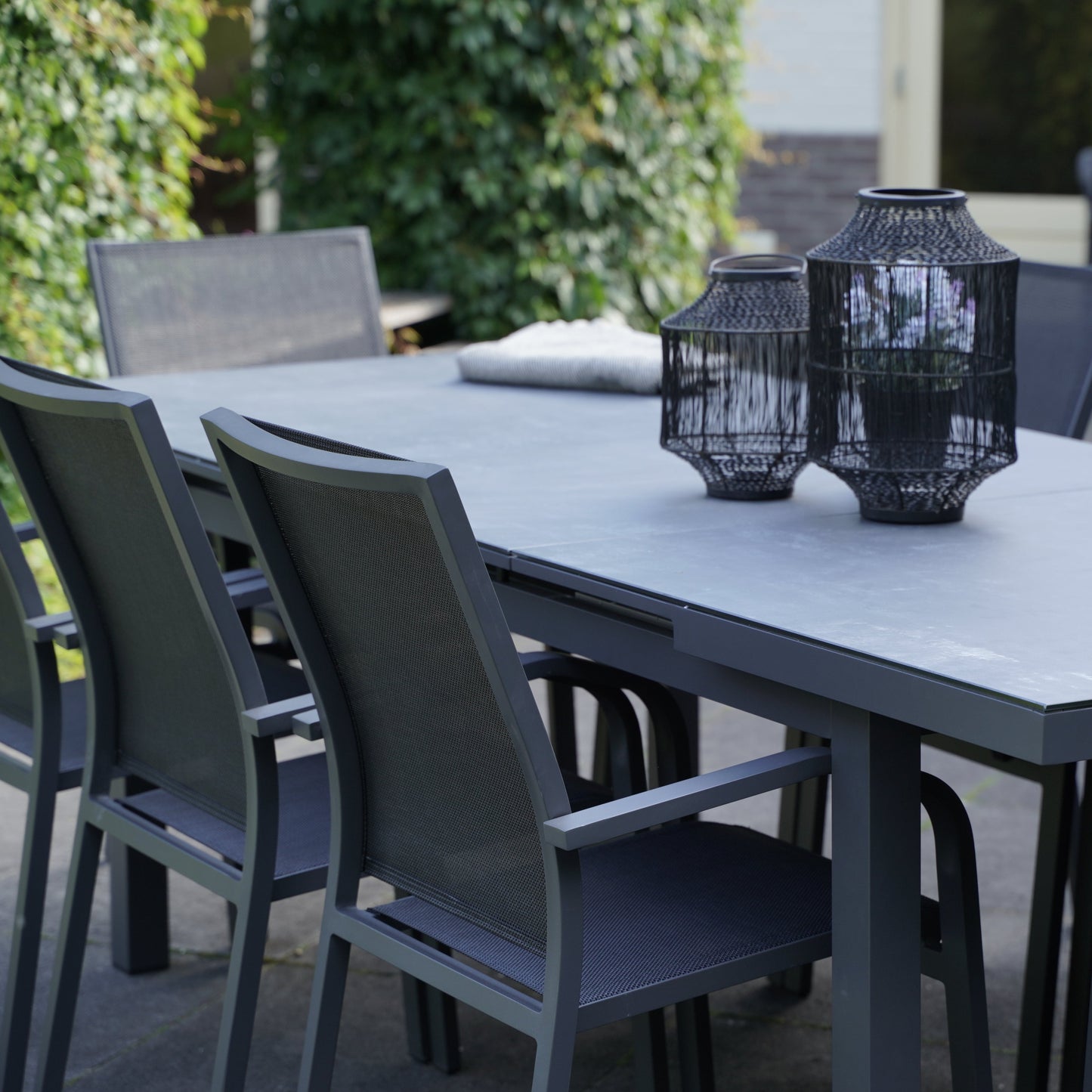 Tuintafel Baleno Negro | Uittrektafel | Grijs