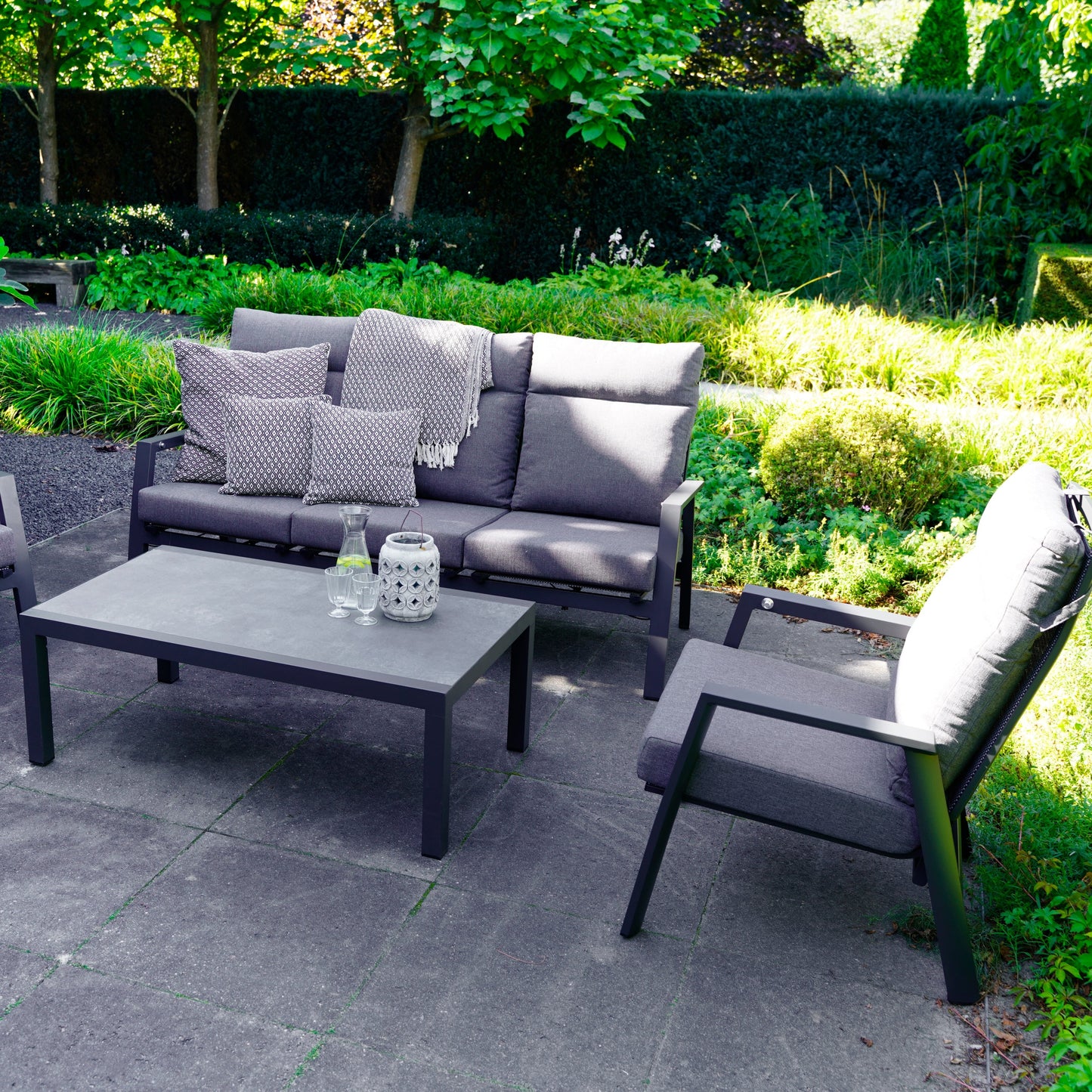 Tuinsalontafel Down Town / Ohio | Grijs Keramiek