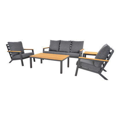 Loungeset Donnan | Grijs Zwart