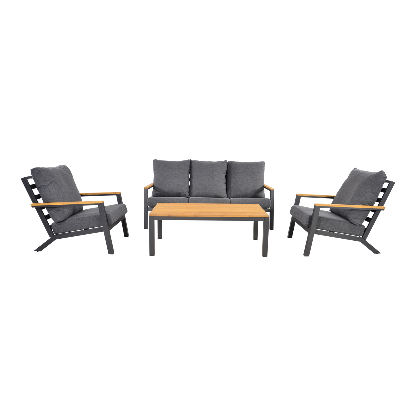 Loungeset Donnan | Grijs Zwart