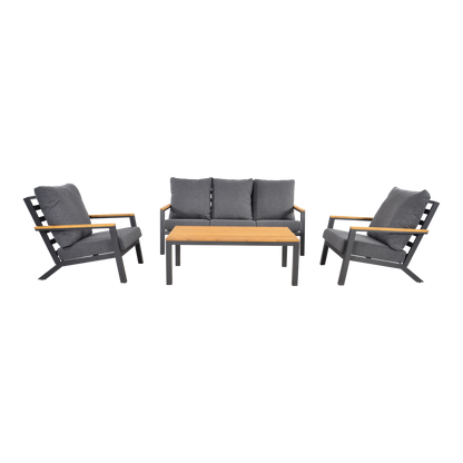 Loungeset Donnan | Grijs Zwart