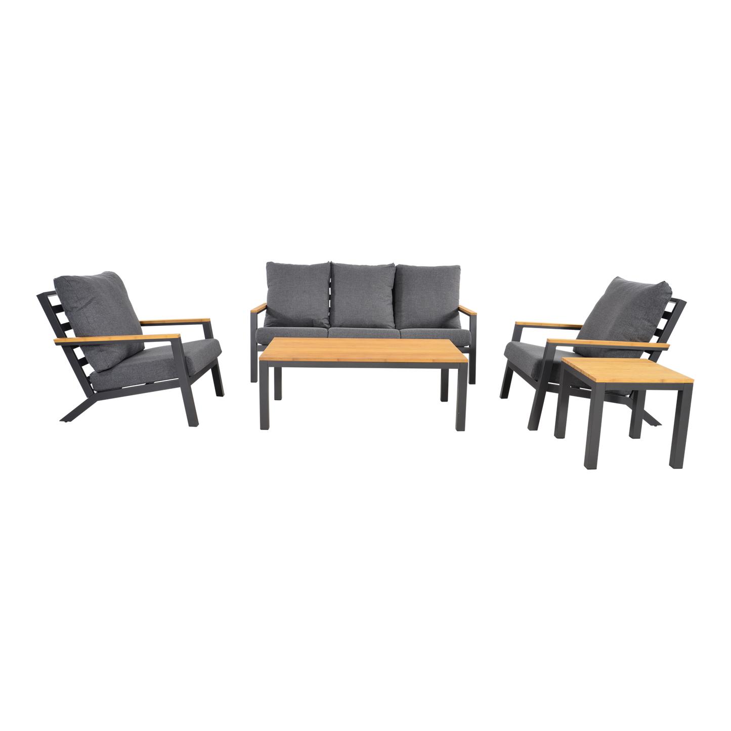 Loungeset Donnan | Grijs Zwart