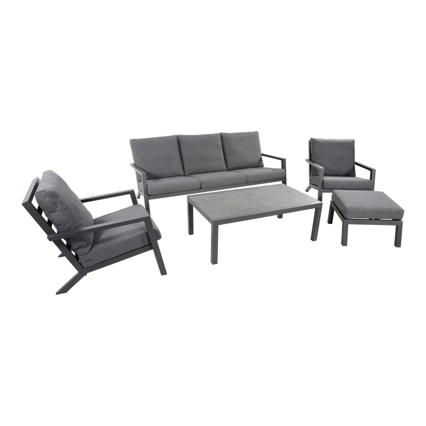 Tuinsalontafel Down Town / Ohio | Grijs Keramiek