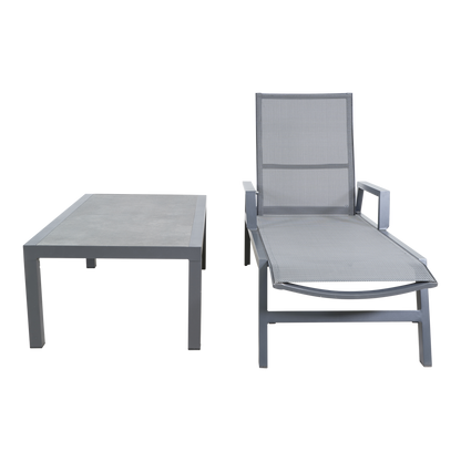 Tuinsalontafel Down Town / Ohio | Grijs Keramiek