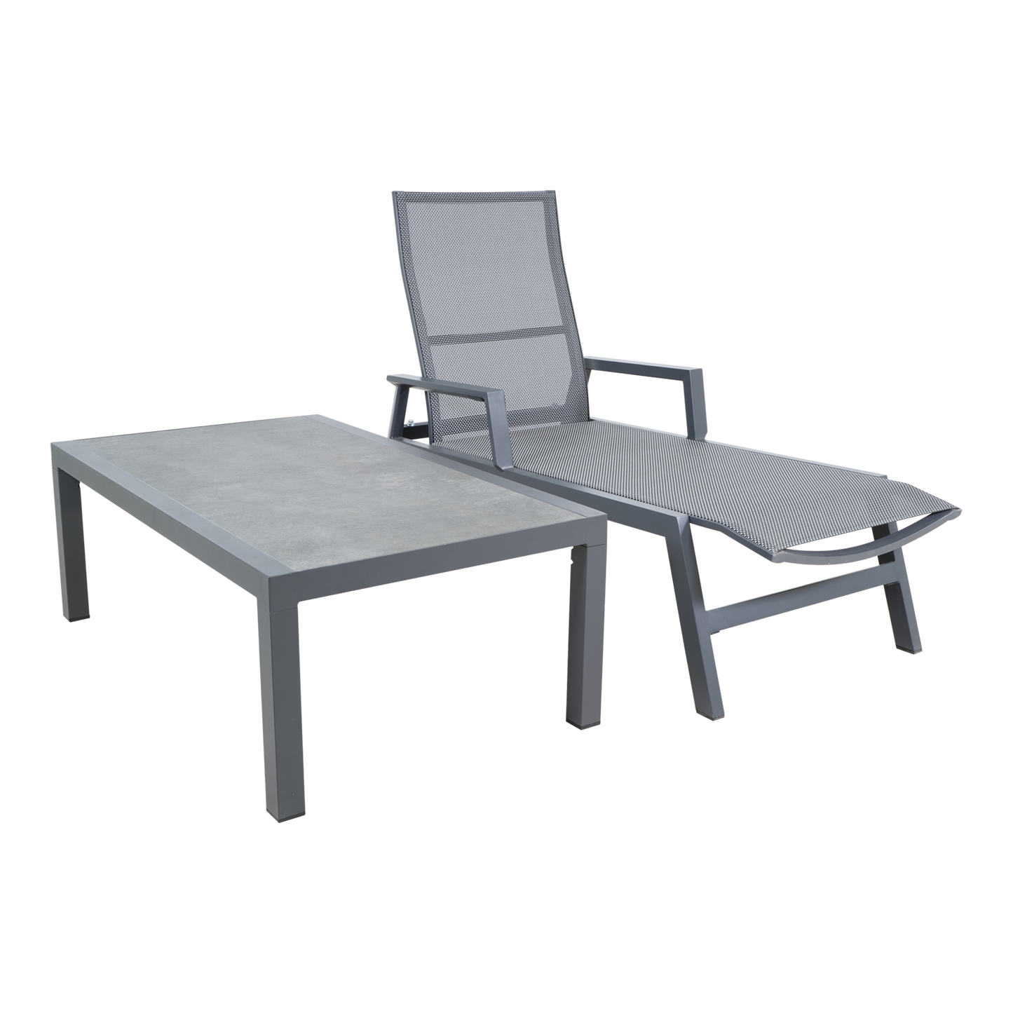 Tuinsalontafel Down Town / Ohio | Grijs Keramiek