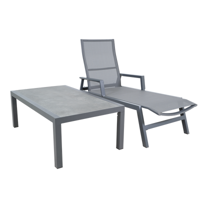 Tuinsalontafel Down Town / Ohio | Grijs Keramiek