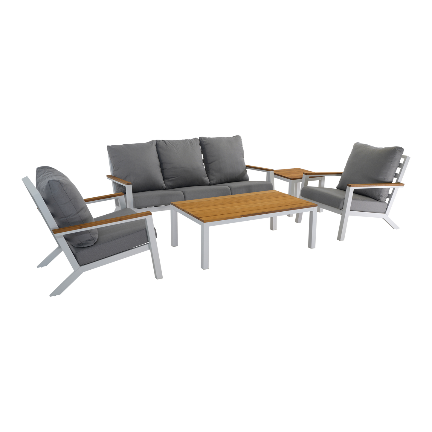 Loungeset Donnan | Grijs Wit