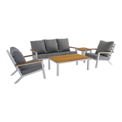 Loungeset Donnan | Grijs Wit