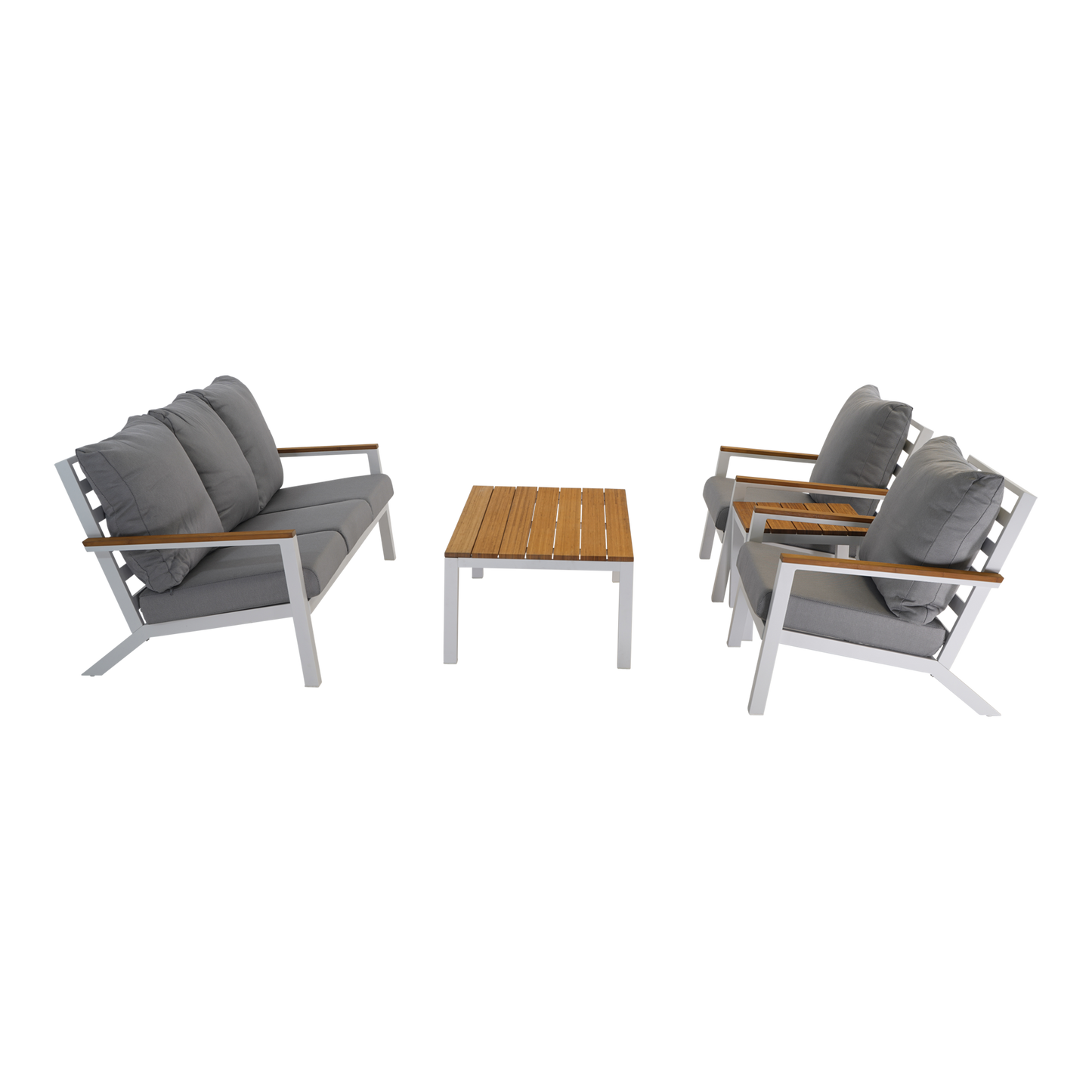 Loungeset Donnan | Grijs Wit