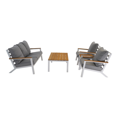 Loungeset Donnan | Grijs Wit
