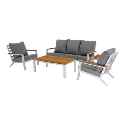 Loungeset Donnan | Grijs Wit