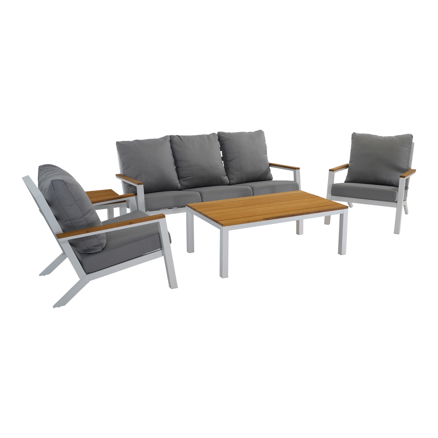 Loungeset Donnan | Grijs Wit