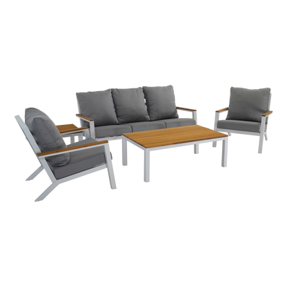 Loungeset Donnan | Grijs Wit