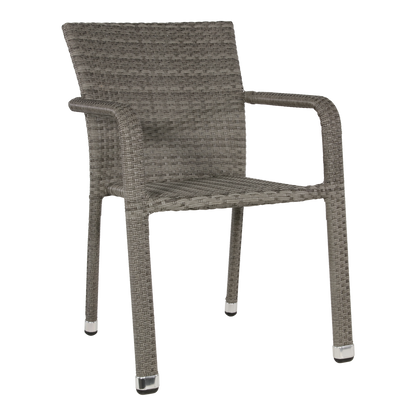 Stapelbare Tuinstoel Sol | Grijs Wicker