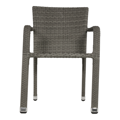 Stapelbare Tuinstoel Sol | Grijs Wicker