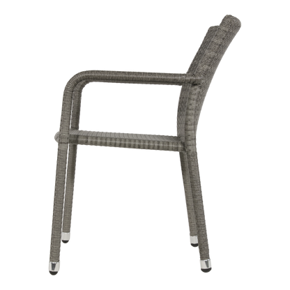 Stapelbare Tuinstoel Sol | Grijs Wicker