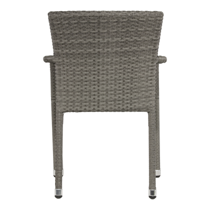 Stapelbare Tuinstoel Sol | Grijs Wicker