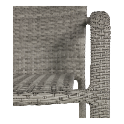 Stapelbare Tuinstoel Sol | Grijs Wicker