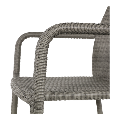 Stapelbare Tuinstoel Sol | Grijs Wicker